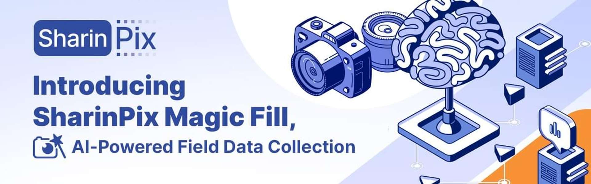 SharinPix Magic Fill demo showing AI-powered data capture