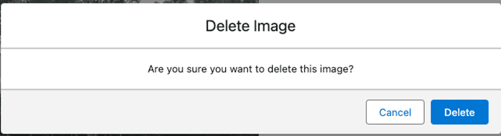 Delete Confirmation Dialog